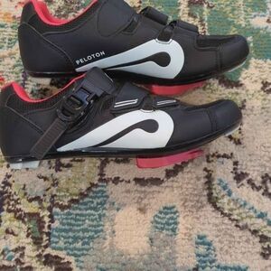 Peloton Black and White Cycling Shoes